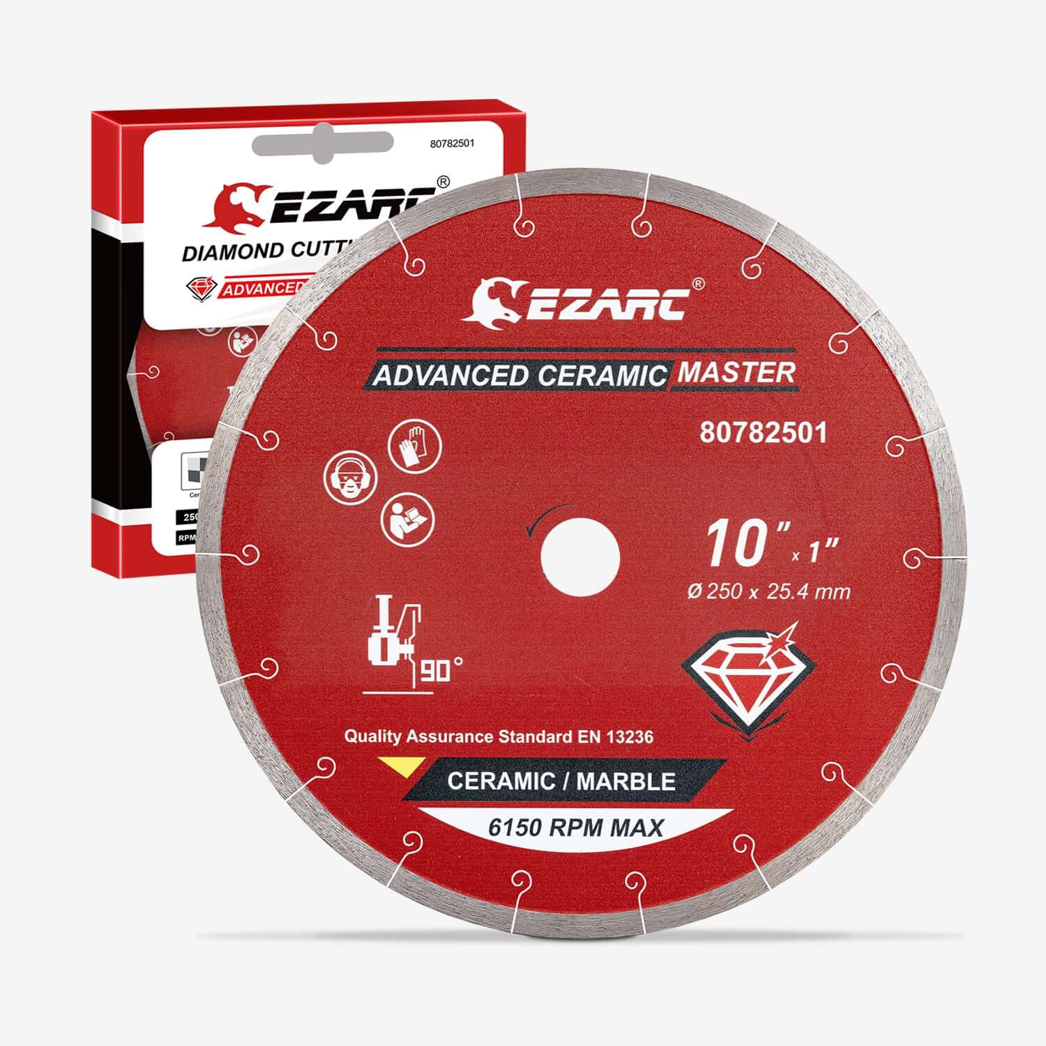 4-1/2 inch Advanced Ceramic Diamond Blade for Extra Clean Cutting Marble,Brick,Ceramic and Tile - EZARC Tools