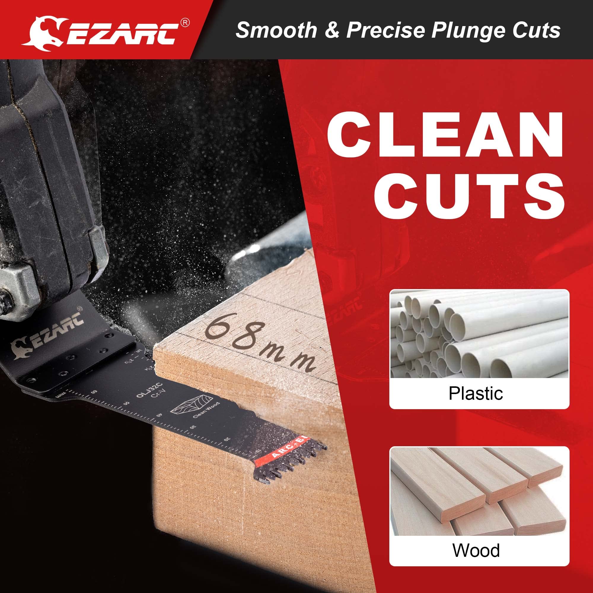 Extra-Long Arc-Edge Oscillating Multi Tool Blade Japanese Tooth For Clean Cut - EZARC Tools