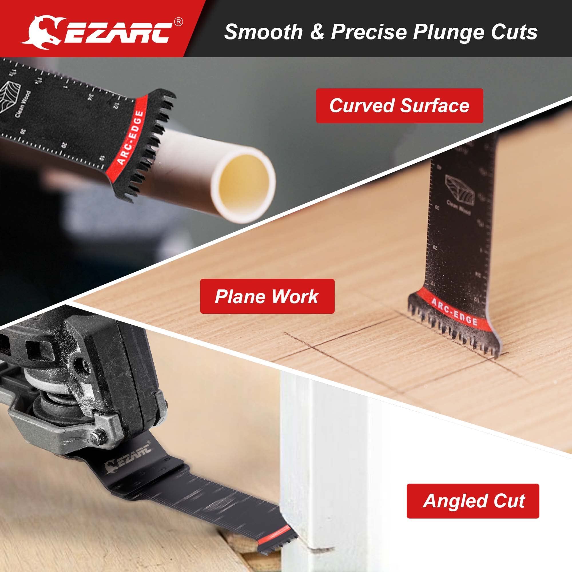 Extra-Long Arc-Edge Oscillating Multi Tool Blade Japanese Tooth For Clean Cut - EZARC Tools