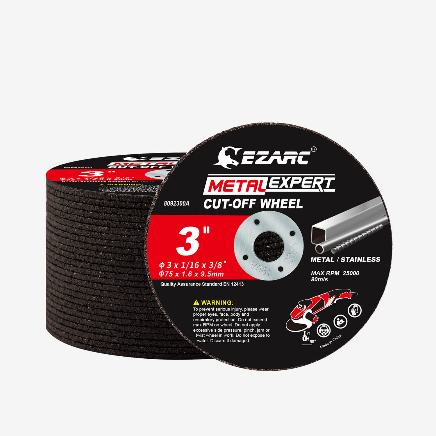 3 in. 1/16” Metal Cut Off Disc For Metal and Stainless Steel - EZARC Tools