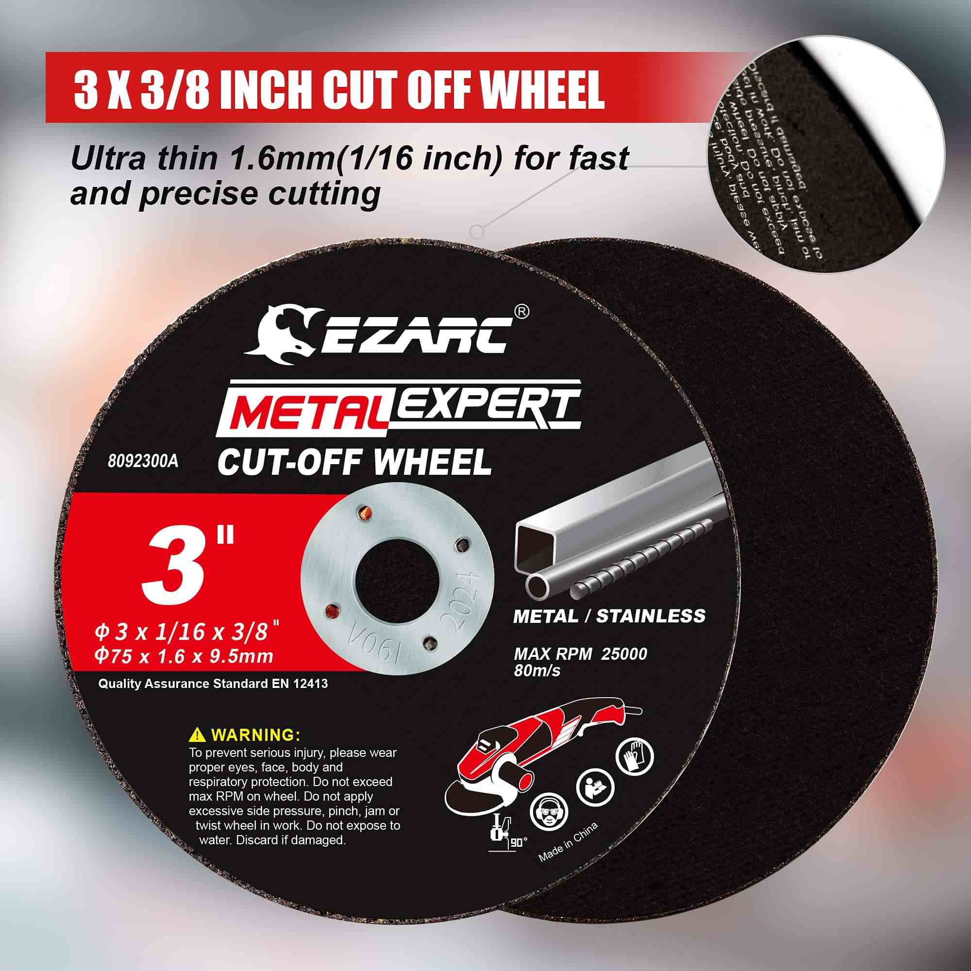 3 in. 1/16” Metal Cut Off Disc For Metal and Stainless Steel - EZARC Tools