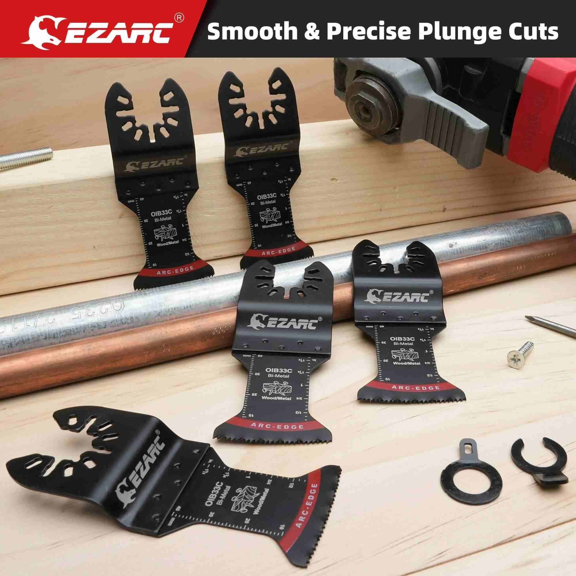 1-1/4 in. Arc Edge Bi-Mteal Oscillating Multitool Blades For General Purpose,OlB33C - EZARC Tools