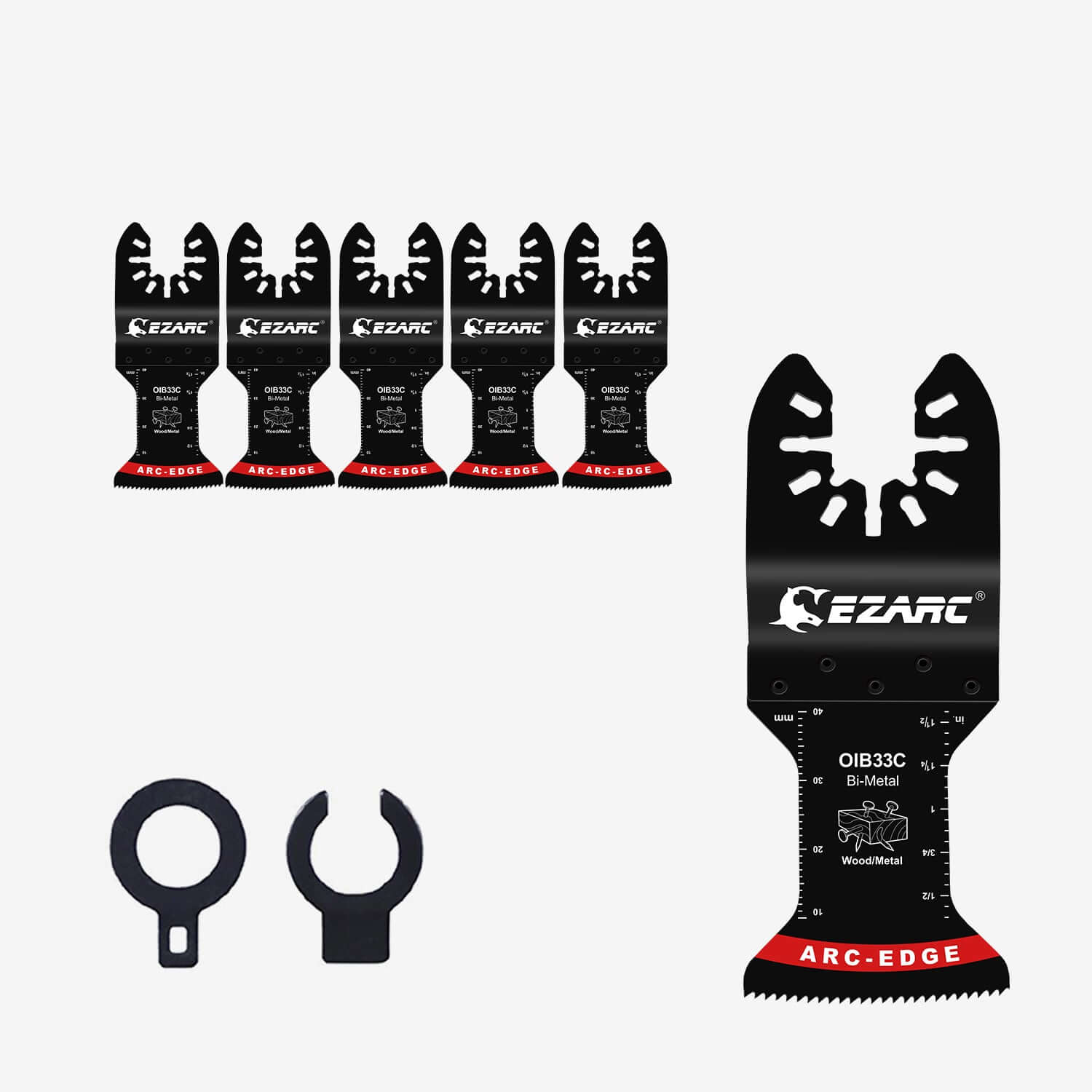 1-1/4 in. Arc Edge Bi-Mteal Oscillating Multitool Blades For General Purpose,OlB33C - EZARC Tools