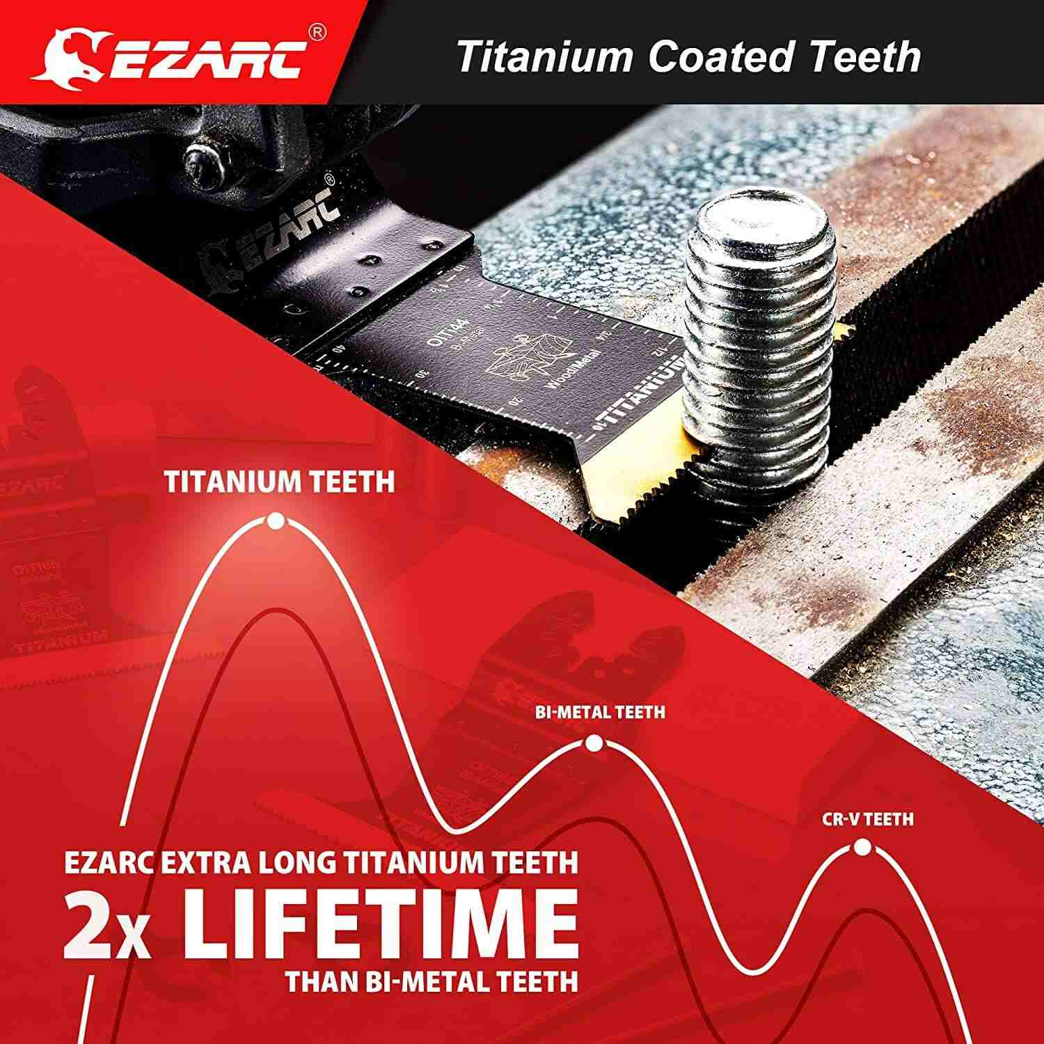 Titanium Oscillating Saw Blades  Set For Multi Purpose,4PCS - EZARC Tools