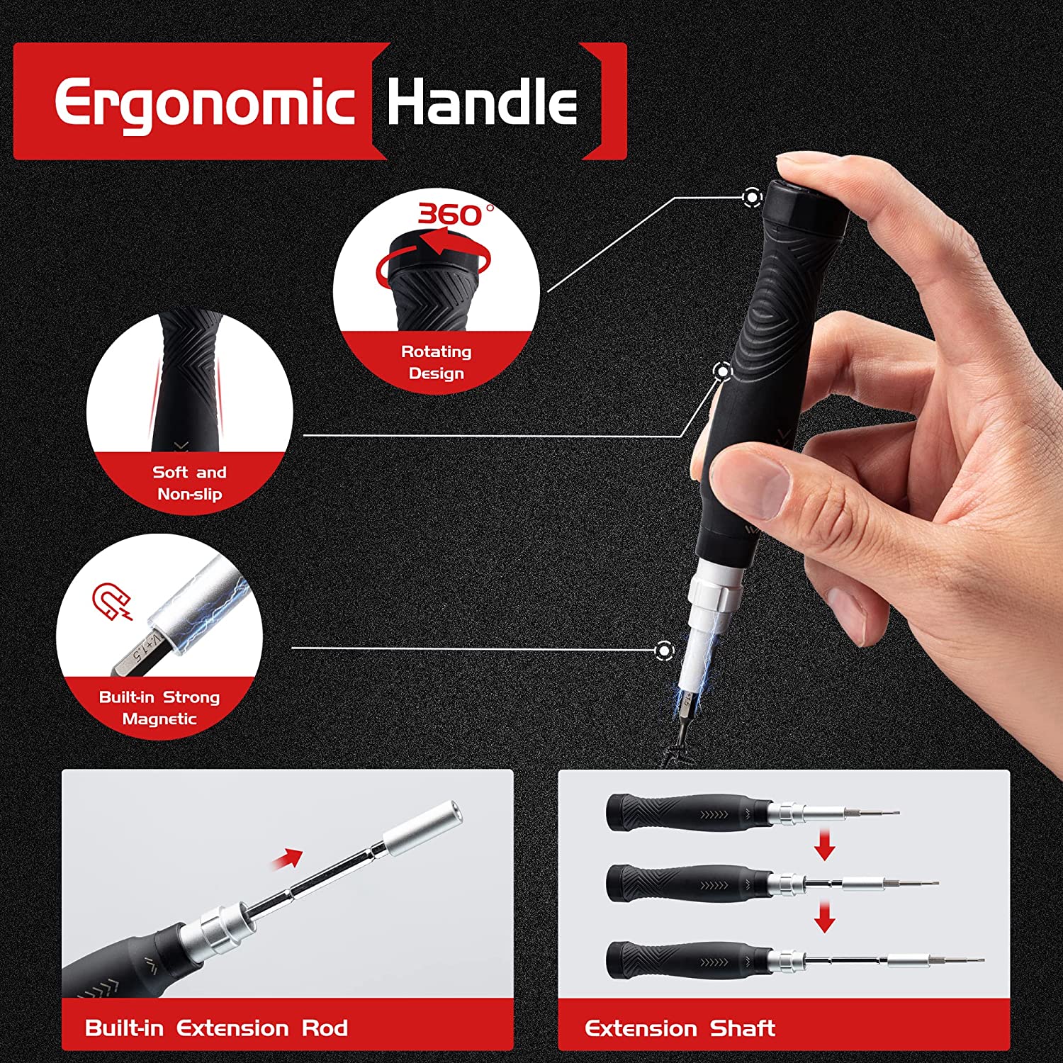 Precision Screwdriver Set, 145 in 1 Magnetic Torx Screwdriver Kit - EZARC Tools