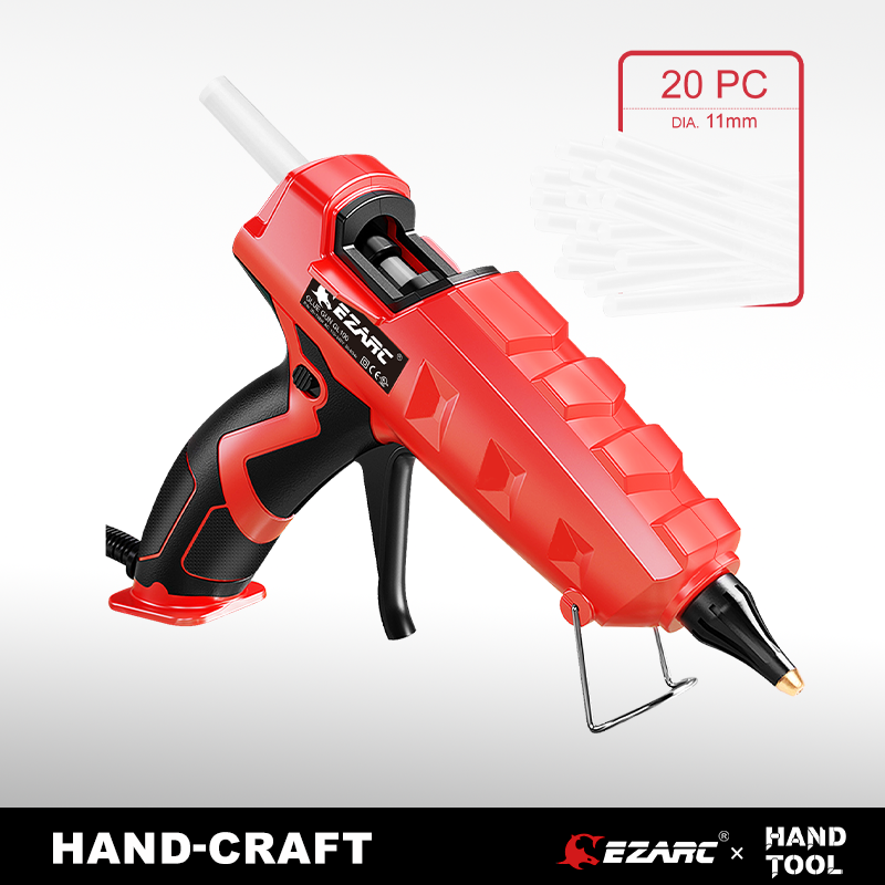 Hot Melt Glue Gun 100W With 20Pcs Glue Sticks For DIY/Quick Repairs - EZARC Tools